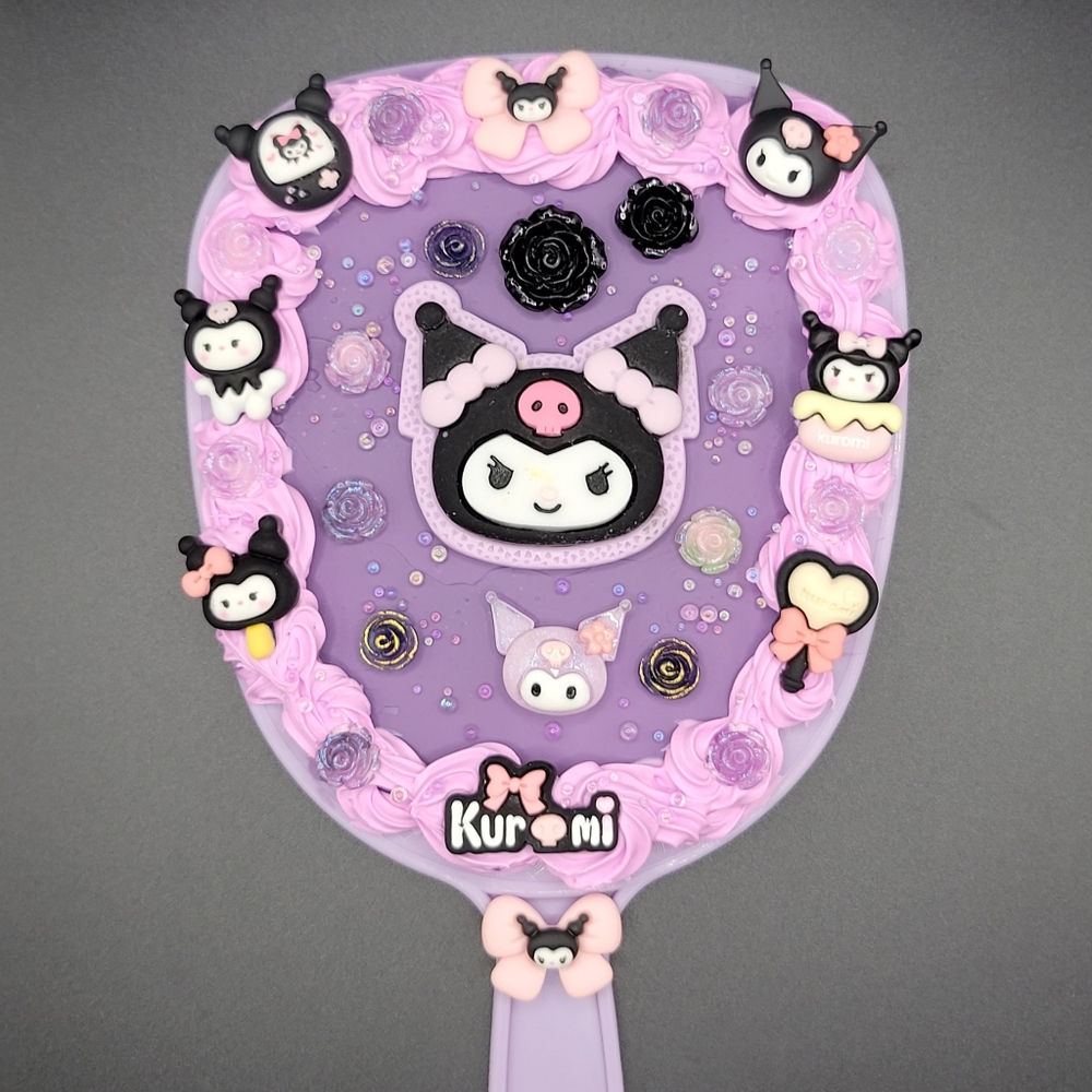 SOLD! Kuromi Decoden Handheld Mirror (Large)